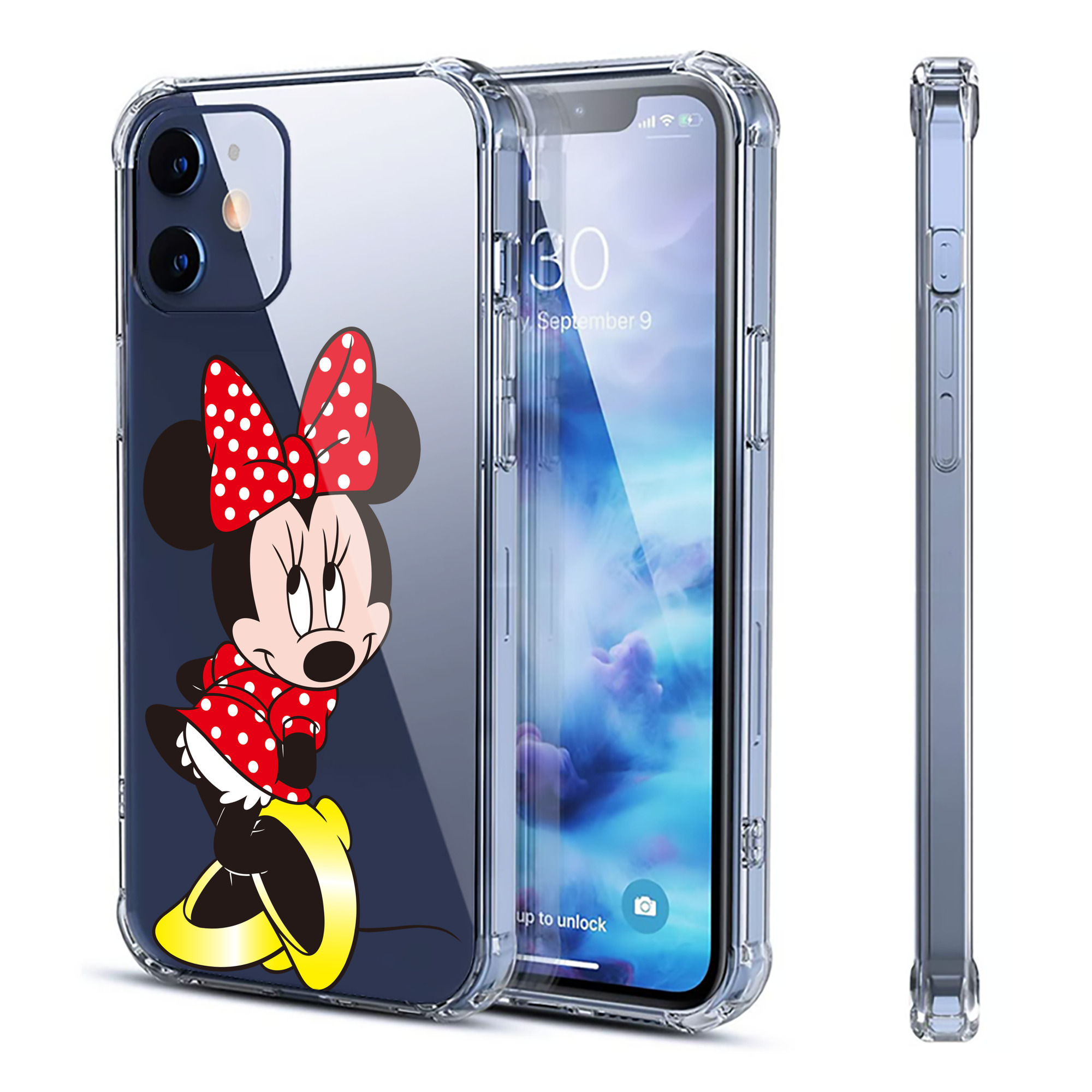 （画像用） ミッキーマウス Mickey Mouse 【iPhone 12シリーズ対応】透明スマホケース（クリアソフトケース）